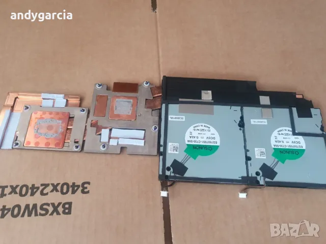 DELL PRECISION 16 7670 7680 CPU GPU HEATSINK вентилатори + плоча за охлаждане, снимка 2 - Части за лаптопи - 48536411