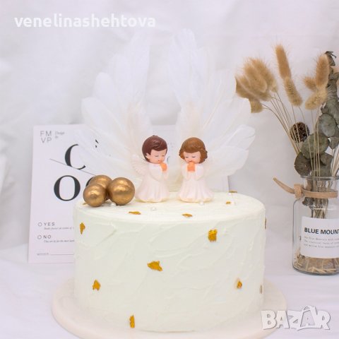 Фигурка  за торта ангел момче момиче с топер ангелски крила , снимка 8 - Фигурки - 44387463