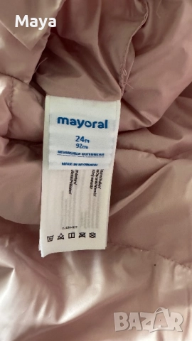 Двулицево зимно яке с качулка Mayoral, снимка 4 - Бебешки якета и елеци - 52562184