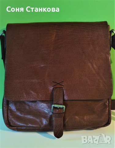STRELLSON - Мъжки чанти за през рамо - естествена кожа, снимка 2 - Чанти - 42115030