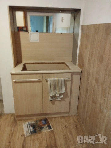 Кухненски шкаф за мивка и мивка от алпака, снимка 2 - Мивки - 53716467
