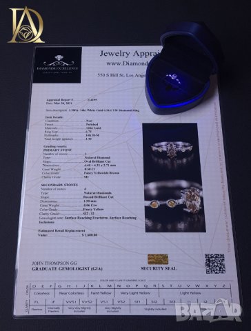 Нов Златен Пръстен с 0.56кт Естествени Диаманти , снимка 6 - Пръстени - 40173691