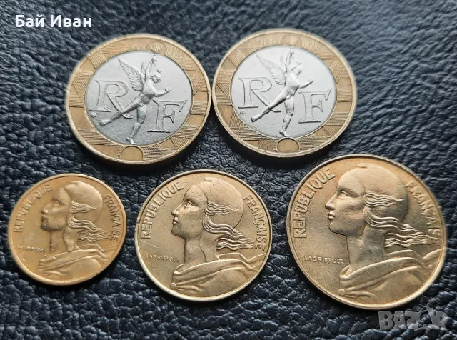 Лот монети 5 , 10 и 20 сантима и 10 франка би метал- Франция /3/ чудесни !, снимка 3 - Нумизматика и бонистика - 49646400