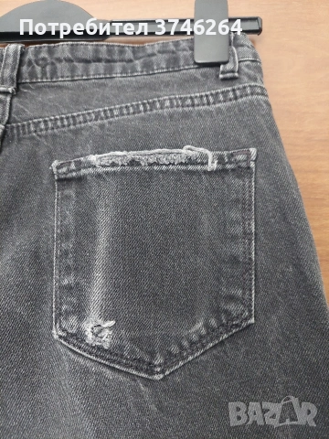 Черни / сиви широки дънки trendyol, снимка 4 - Дънки - 53645433