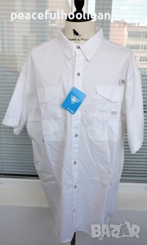 Columbia Perforance Fishing Gear - мъжка риза за риболов и туризъм с къс ръкав размер 2XL, снимка 1 - Ризи - 44339084