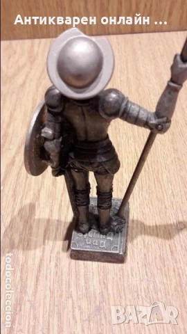 ДОН КИХОТ И САНЧО ПАНСА ОТ МЕТАЛ. 12 И 10 СМ, С ТЕГЛО 377 ГРАМА ЗА ДВЕТЕ ФИГУРИ.Месинг, снимка 5 - Нумизматика и бонистика - 52638629