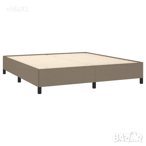 vidaXL Рамка за легло без матрак, таупе, 160x200 см плат, снимка 4 - Спални и легла - 56147193