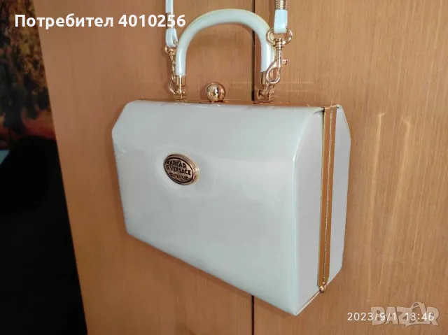 СВАТБЕНА АБИТУРИЕНТСКА ЧАНТА ЛАЧЕНА ЦВЯТ ШАМПАНСКО, снимка 2 - Чанти - 49005083