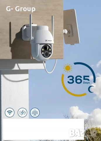 Външна Охранителна, Безжична ,Wi FI ,Соларна Камера COCOCAM, снимка 4 - HD камери - 56153539