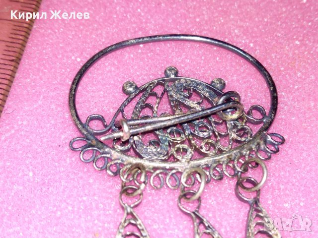 СТАРА ФИЛИГРАННА СРЕБЪНА БРОШКА СРЕБРО ВИСОКА ПРОБА РЕТРО БИЖУ РЪЧНА МАЙСТОРСКА ИЗРАБОТКА 42075, снимка 13 - Антикварни и старинни предмети - 44394422