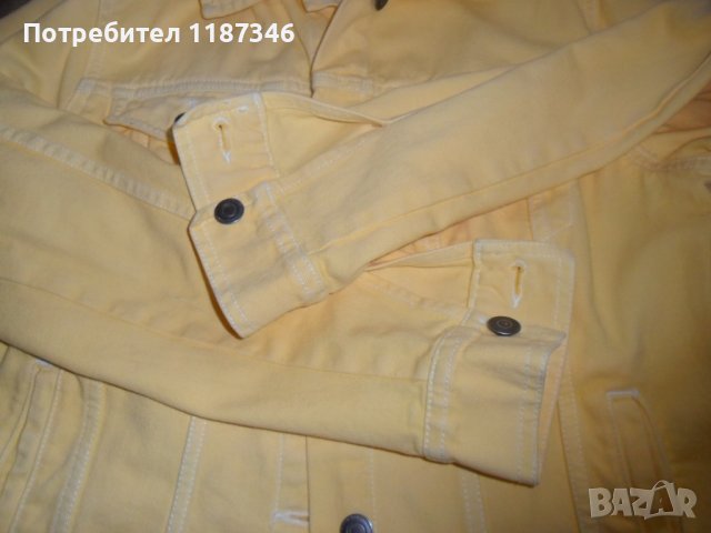 жълто дънково яке, снимка 4 - Якета - 42202355