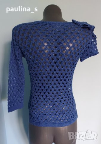 Дантелена блуза с дълъг ръкав "Sisley" / малък размер , снимка 4 - Блузи с дълъг ръкав и пуловери - 42558926