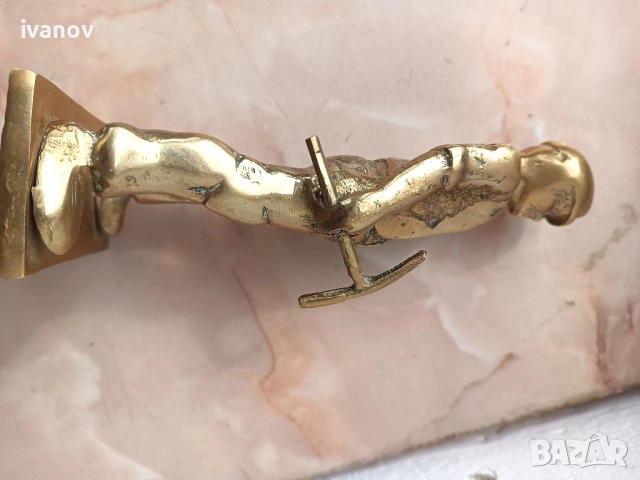 Бронзова пластика - миньор, снимка 8 - Колекции - 51917858