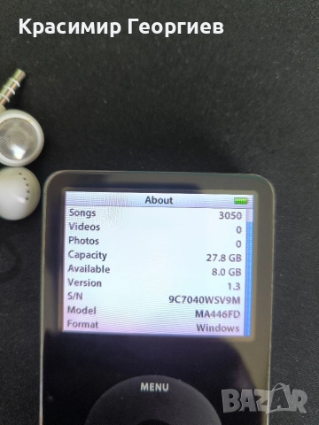 ipod 30GB A1136 classic , снимка 3 - iPod - 53202028