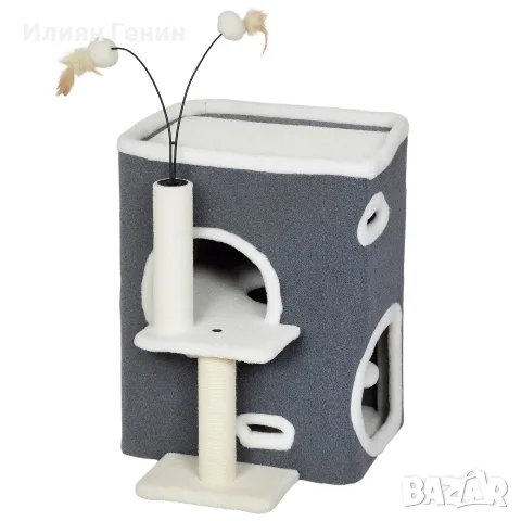 Дърво за котки PawHut, горна платформа за отдих, снимка 10 - За котки - 56333287