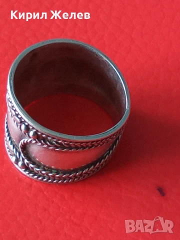 СТАРИНЕН РЕТРО АРТ ОРНАМЕНТИРАН СРЕБЪРЕН ПРЪСТЕН СРЕБРО ВИСОКА ПРОБА МАЙСТОРСКО БИЖУ 34933, снимка 17 - Антикварни и старинни предмети - 50354739