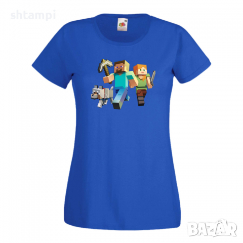 Дамска тениска Minecraft 1 майнкрафт Minecraft,Игра,Забавление,подарък,Изненада,Рожден Ден., снимка 6 - Тениски - 36520755