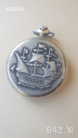 Механичен джобен часовник Молния , снимка 3 - Антикварни и старинни предмети - 53838017