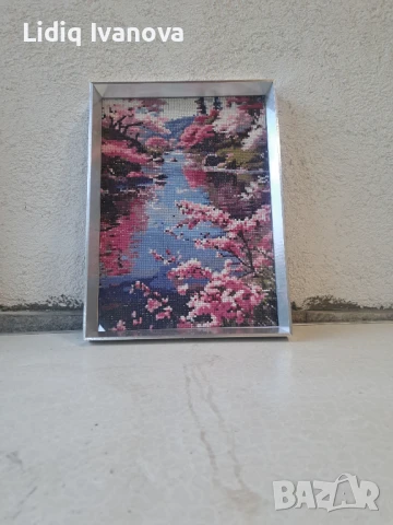 Диамантен гоблен пролет-готов и рамкиран, снимка 3 - Гоблени - 50812544