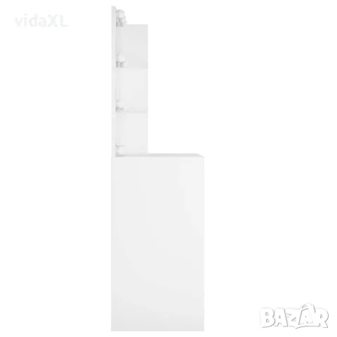 vidaXL Тоалетка с LED, бяла, 60x40x140 см, снимка 6 - Тоалетки - 56147802
