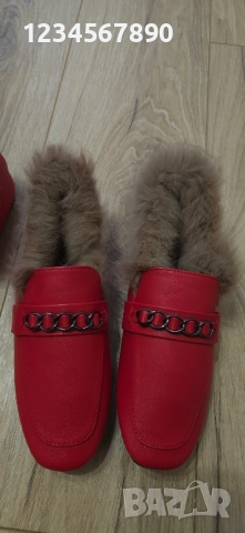 Мокасинис с естествен косъм , снимка 5 - Дамски ежедневни обувки - 52374941