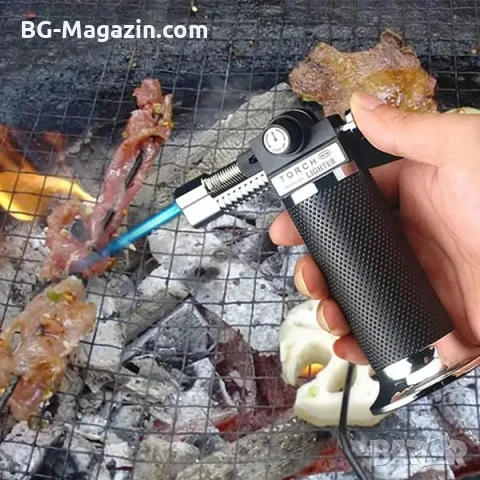 Мощна професионална газова горелка за запояване барбекю злато сребро мед запалка готвене наргиле, снимка 8 - Запалки - 51050113