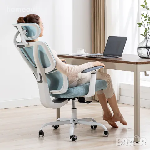 ПРОМОЦИЯ Многофункционален ергономичен офис стол BRTHORY 6007 (OFFICE CHAIR), снимка 2 - Столове - 48880127