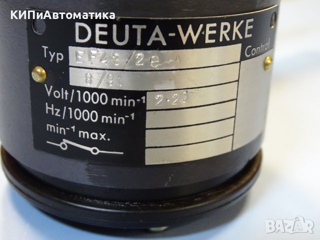 тахогенератор DEUTA-Werke control EF43/2e generotor tachometer, снимка 2 - Резервни части за машини - 40194139