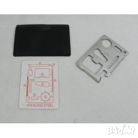  Мултифункционален карабинер с функции на гаечен ключ и отвертка, трион и отварачки, снимка 2 - Други инструменти - 48256221