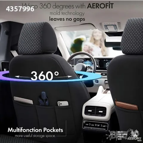 Тапицерия за седалки Otom Sport Plus, PLS101, Черно/сиво, снимка 6 - Аксесоари и консумативи - 50058614