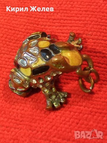 МАЛКА МЕДНА ЖАБКА ЕМАЙЛ КРИСТАЛИ АЖУРНА АРТ ВИСУЛКА 22787