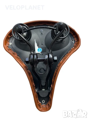 Седалка кафява кожа за велосипед, снимка 3 - Аксесоари за велосипеди - 50559304
