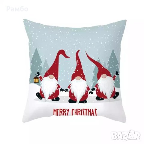 Коледна калъфка за възглавница-Полиестерна  с коледни мотиви., снимка 6 - Декорация за дома - 42169923