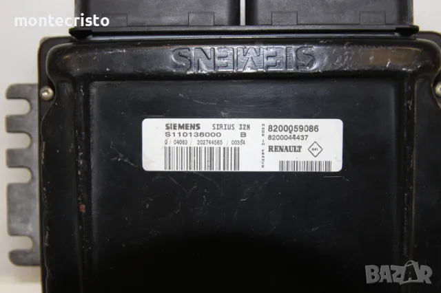 Моторен компютър Renault Megane I (1996-2002г.) 8200059086 / S110138000 / Sirius 32N / 8200044437, снимка 2 - Части - 49135874