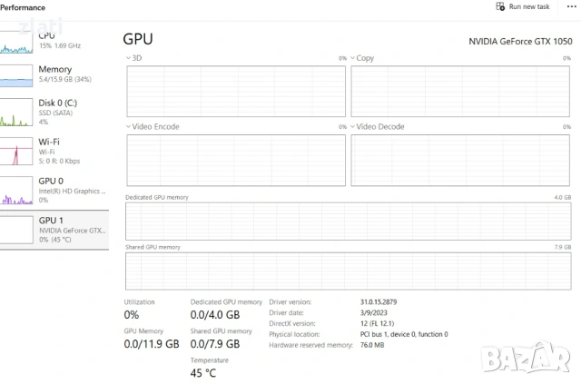 Лаптоп Dell XPS 15 9560 - 15.6" - i7-7700HQ 2.5Ghz/RAM 16GB/SSD 256GB/GeForce GTX 1050 4GB / Win 11, снимка 16 - Лаптопи за игри - 53731169