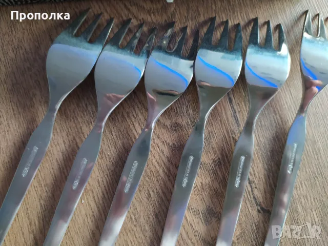 Комплект Немски, неупотребявани десертни вилици, най-висок клас неръждаеми 18/, снимка 7 - Прибори за хранене, готвене и сервиране - 48170445