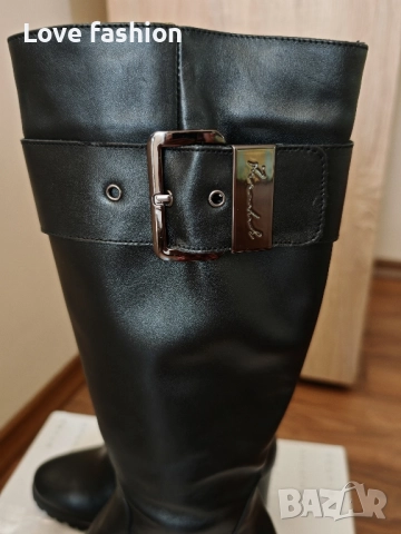 Черни ботуши от естествена кожа , снимка 4 - Дамски ботуши - 51495838