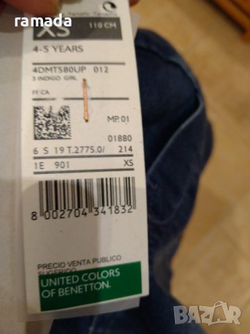 Дънков сукман Benetton , снимка 5 - Детски рокли и поли - 41888640
