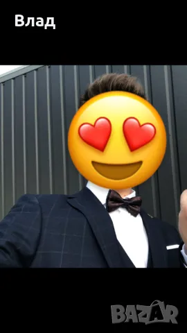 Стилен абитуриентски/сватбен/парти костюм от три части (размер S) + риза и вратовръзка!(тъмно синьо), снимка 6 - Ризи - 49743750