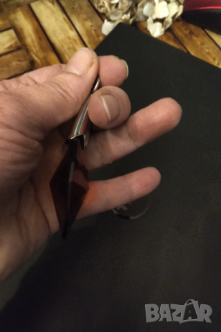 НАМАЛЕНО Колие бохемско кехлибарено  стъкло , снимка 5 - Колиета, медальони, синджири - 36142542