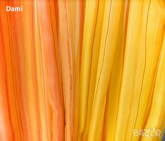 Тънко перде органза 245х140 с ленти за окачване комплект 2 броя, снимка 8 - Пердета и завеси - 52973650