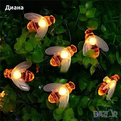 Светещи гирлянди със соларно захранване, снимка 1