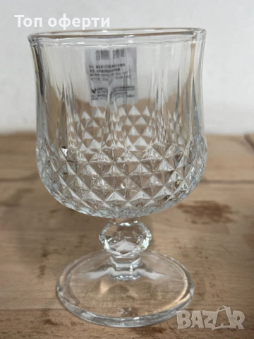 Комплект 6 чаши за вино със столчета, снимка 2 - Чаши - 53083605