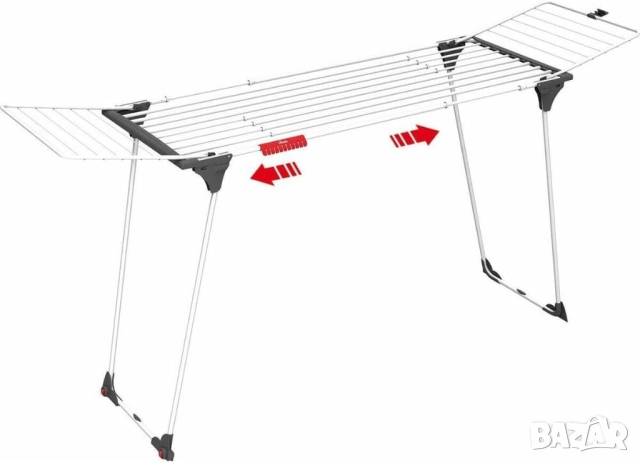 Разтегателен и Стабилен Сушилник за Дрехи - Vileda Infinity Indoor Table Dryer 27m, до 257см!, снимка 1