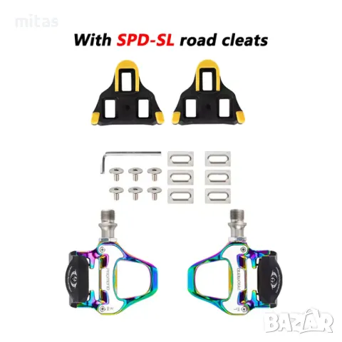 Самозаключващи педали за шосеен велосипед PROMEND Y, SPD-SL + Парчета, снимка 8 - Части за велосипеди - 50073295