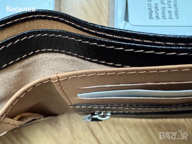 J. Wilson мъжки портфейл портмоне естествена кожа внос Англия , снимка 6 - Портфейли, портмонета - 47299404