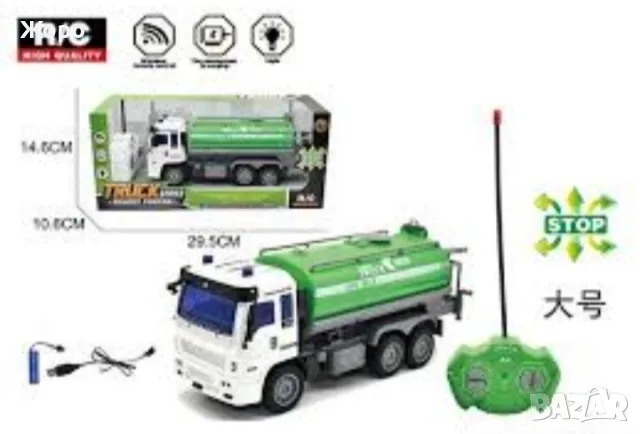 ДЕТСКИ КАМИОН ЦИСТЕРНА С ДИСТАНЦИОННО УПРАВЛЕНИЕ С ЗВУК И СВЕТЛИНА КН2632, снимка 3 - Коли, камиони, мотори, писти - 48004394
