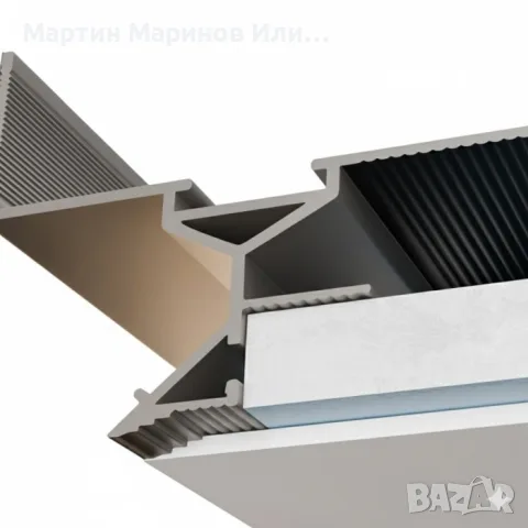 Алуминиев профил за сянка Shadow Gap Trimless 70х60 мм Ефект плаващ таван 