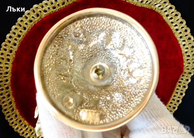 Посребрен меден бокал,чаша за вино,лози,грозде. , снимка 6 - Антикварни и старинни предмети - 52806256