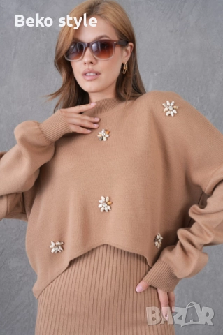 Дамски комплект 2 части Рокля+Пуловер , снимка 2 - Комплекти - 52507971